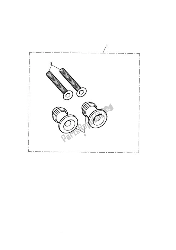 All parts for the Anodised Paddock Stand Bobbins Kit, Silver of the Triumph Daytona 675 VIN: < 381274 2006 - 2008