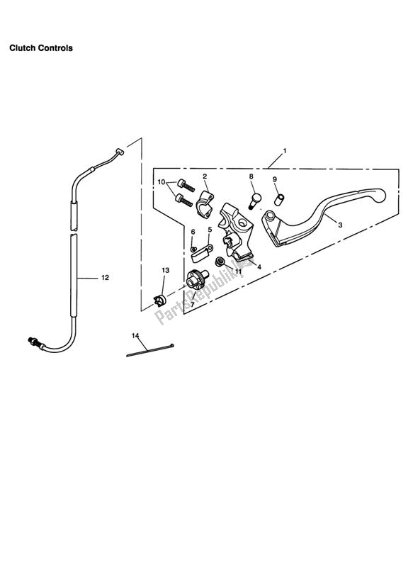 Todas las partes para Controles De Embrague de Triumph Daytona 675 VIN: < 381274 2006 - 2008