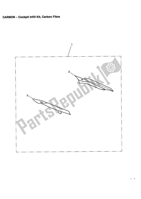All parts for the Cockpit Infill Kit, Carbon Fibre of the Triumph Daytona 675 VIN: < 381274 2006 - 2008