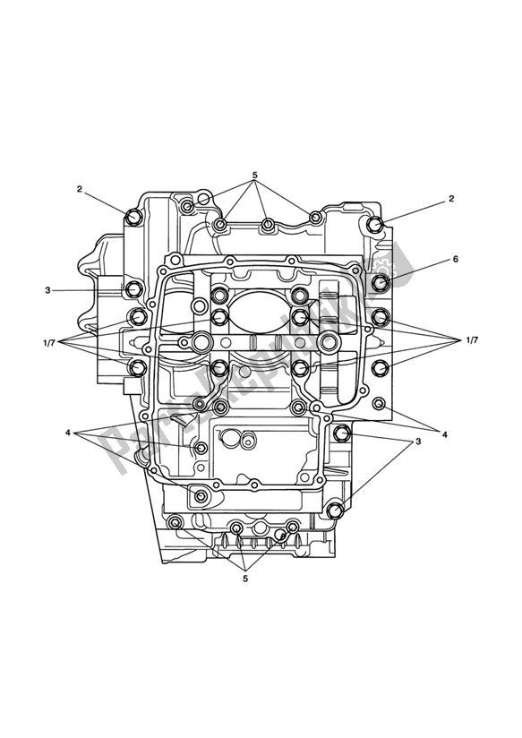 Todas las partes para Pernos Del Cárter de Triumph Daytona 675 VIN: < 381274 2006 - 2008