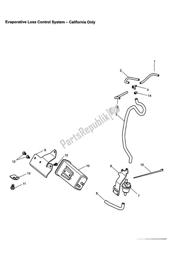 Todas las partes para Sistema De Control De Pérdida Por Evaporación - Solo California de Triumph Daytona 675 VIN: < 381274 2006 - 2008