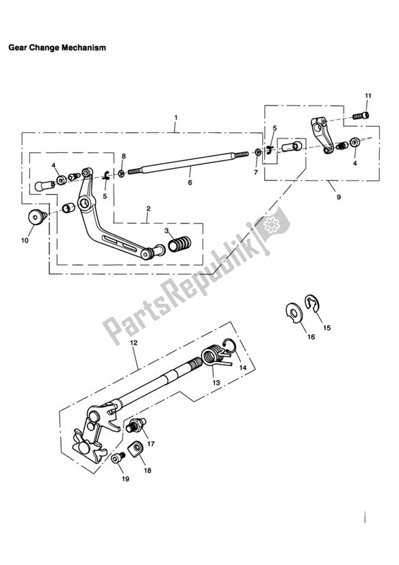 All parts for the Gear Change Mechanism of the Triumph Daytona 675 VIN: < 381274 2006 - 2008