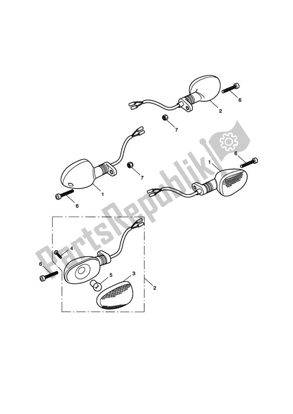 All parts for the Indicators of the Triumph Daytona 675 VIN: < 381274 2006 - 2008