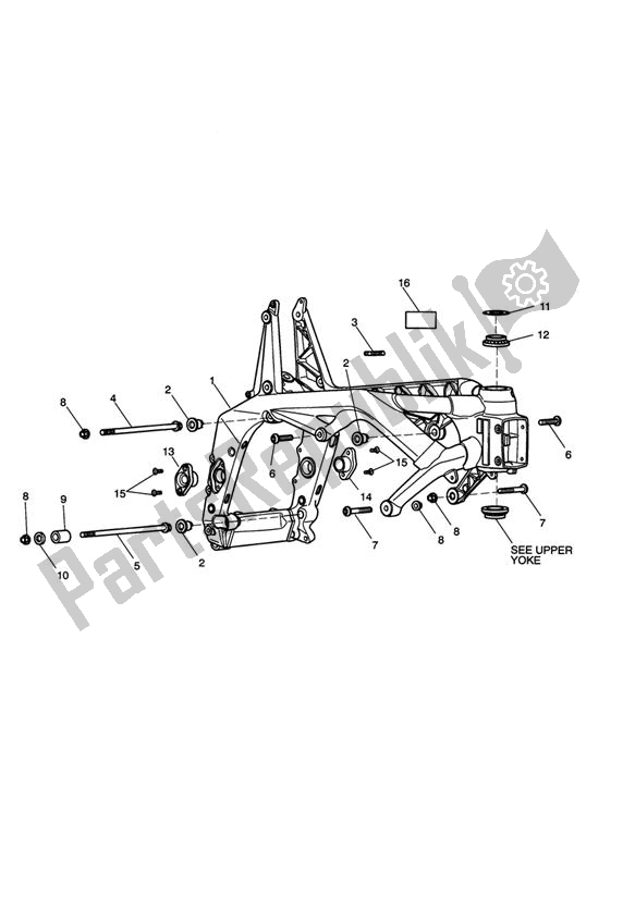 Todas las partes para Marco Principal Y Accesorios de Triumph Daytona 675 VIN: < 381274 2006 - 2008