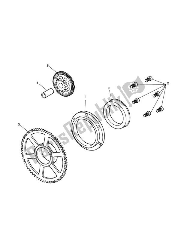 Tutte le parti per il Ingranaggi Di Avviamento del Triumph Daytona 675 VIN: < 381274 2006 - 2008