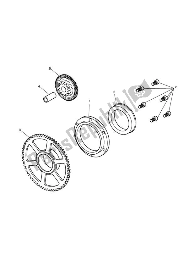 Todas las partes para Engranajes De Arranque de Triumph Daytona 675 VIN: < 381274 2006 - 2008