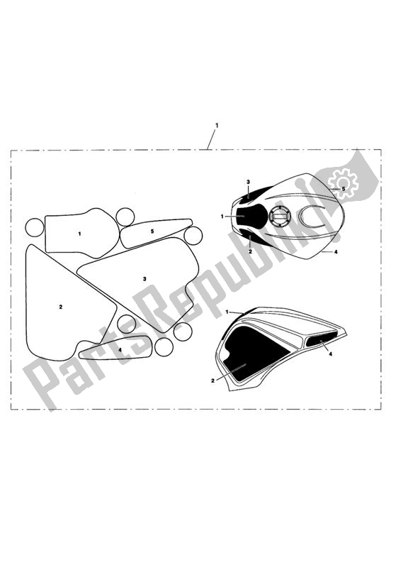 Todas las partes para Pnt Protn Kit, Type 5, Gloss de Triumph Daytona 675 VIN: 381275-VIN: 564947 2009 - 2012