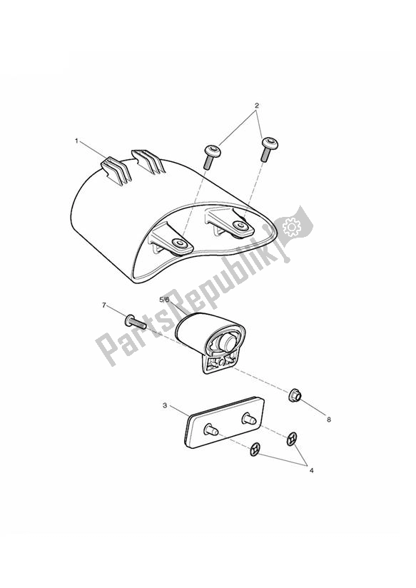 All parts for the Rear Light of the Triumph Daytona 675 VIN: 381275-VIN: 564947 2009 - 2012