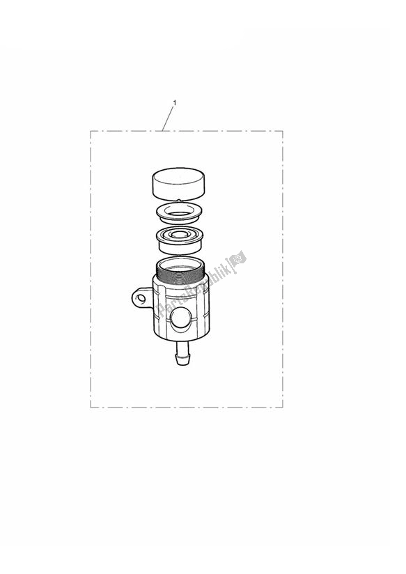 Tutte le parti per il Reservoir, Rear Brake, Type 2 del Triumph Daytona 675 VIN: 381275-VIN: 564947 2009 - 2012