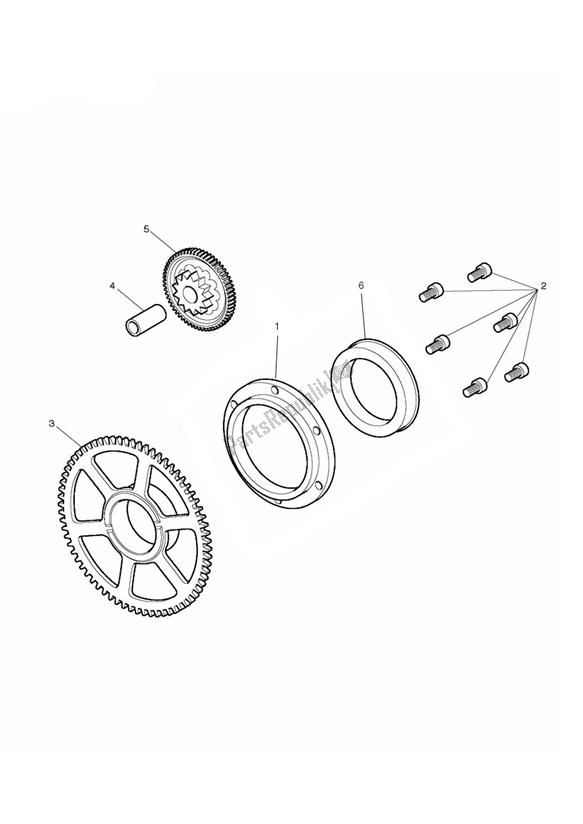 Toutes les pièces pour le Engrenages D'entraînement Du Démarreur du Triumph Daytona 675 VIN: 381275-VIN: 564947 2009 - 2012