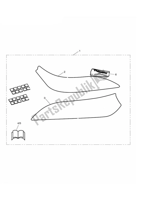 All parts for the Swingarm Protector Kit of the Triumph Daytona 675 VIN: 381275-VIN: 564947 2009 - 2012