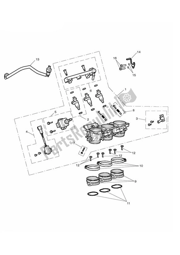 Todas las partes para Aceleradores, Inyectores Y Riel De Combustible de Triumph Daytona 675 VIN: 381275-VIN: 564947 2009 - 2012