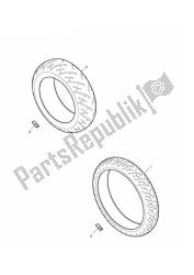 pneus, valves et contrepoids