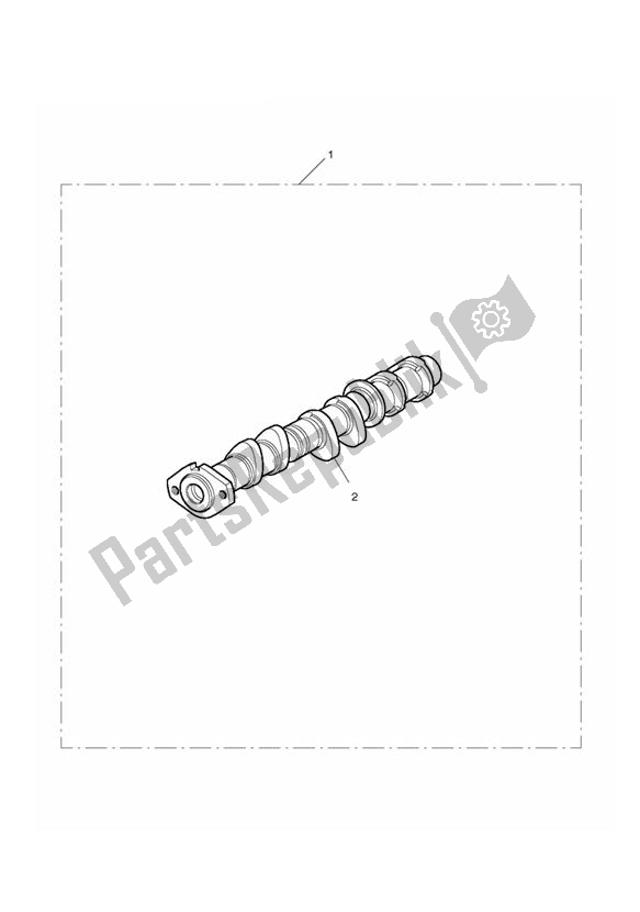 All parts for the Camshaft Exhaust Kit, Race of the Triumph Daytona 675R VIN: > 564948 2013 - 2014