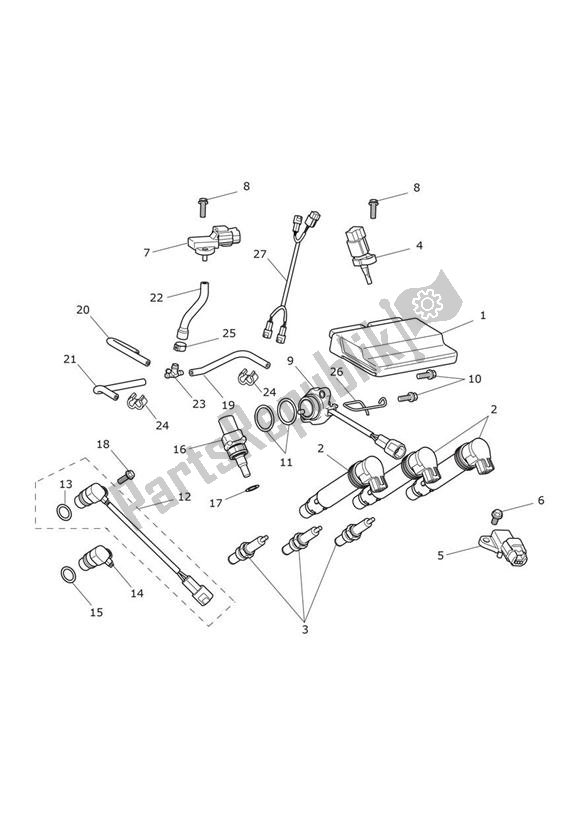 Todas las partes para Sistema De Gestión Del Motor de Triumph Daytona 675R VIN: > 564948 2013 - 2014