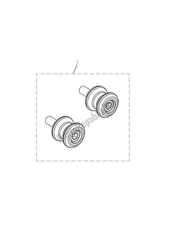 All parts for the Paddock Stand Bobbin Kits of the Triumph Daytona 675R VIN: > 564948 2013 - 2014