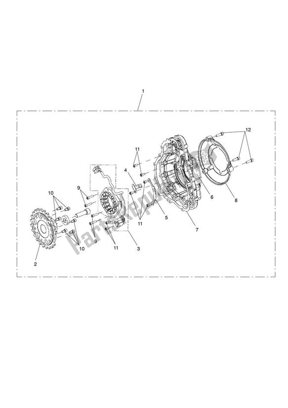 Todas las partes para Race Alternator Kit de Triumph Daytona 675R VIN: > 564948 2013 - 2014