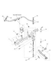 rear brake master cylinder, reservoir & pedal