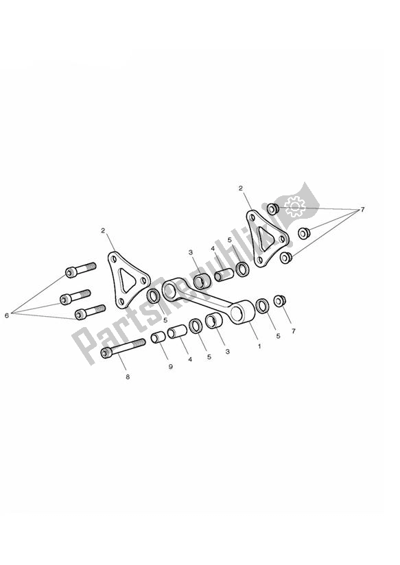 Todas las partes para Varillaje De Suspensión Trasera de Triumph Daytona 675R VIN: > 564948 2013 - 2014