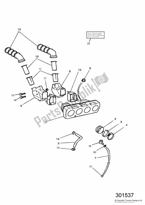 Todas las partes para Caja De Aire de Triumph Daytona 750 & 1000 1992 - 1995