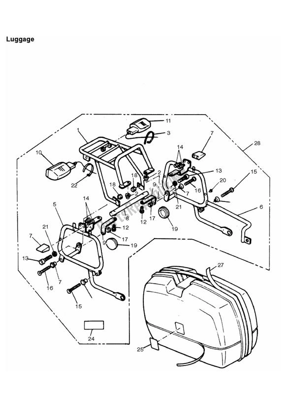 Todas las partes para Luggage de Triumph Daytona 750 & 1000 1992 - 1995