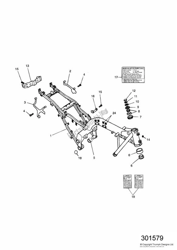 Todas las partes para Marco Principal Y Accesorios de Triumph Daytona 750 & 1000 1992 - 1995