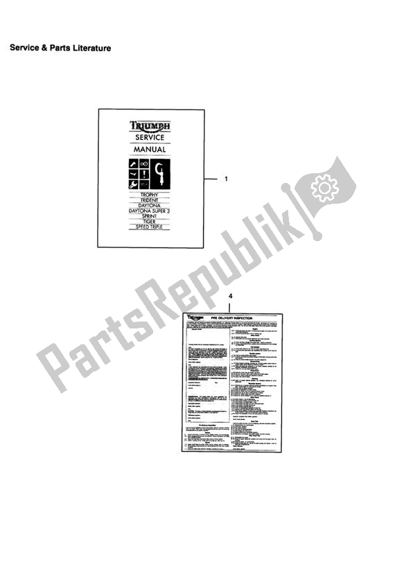 Todas las partes para Servicio De Literatura de Triumph Daytona 750 & 1000 1992 - 1995