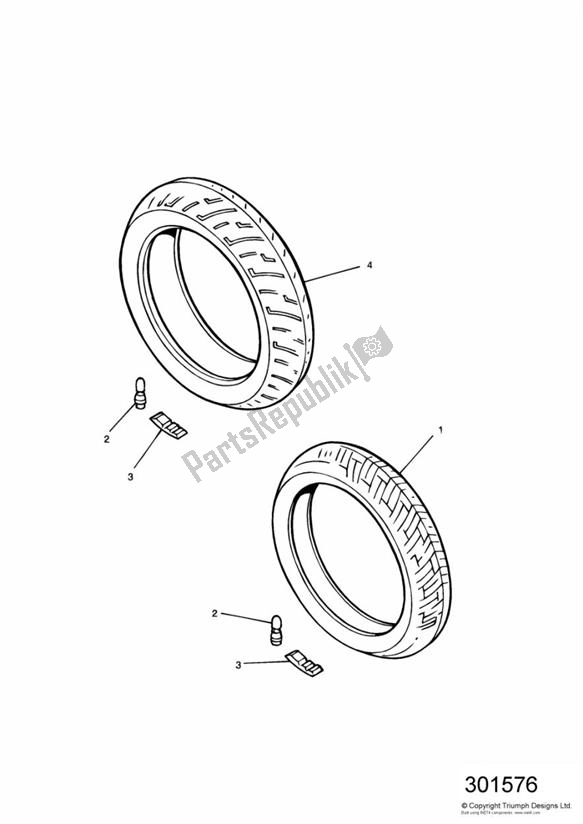 Todas las partes para Tyres/inner Tube de Triumph Daytona 750 & 1000 1992 - 1995