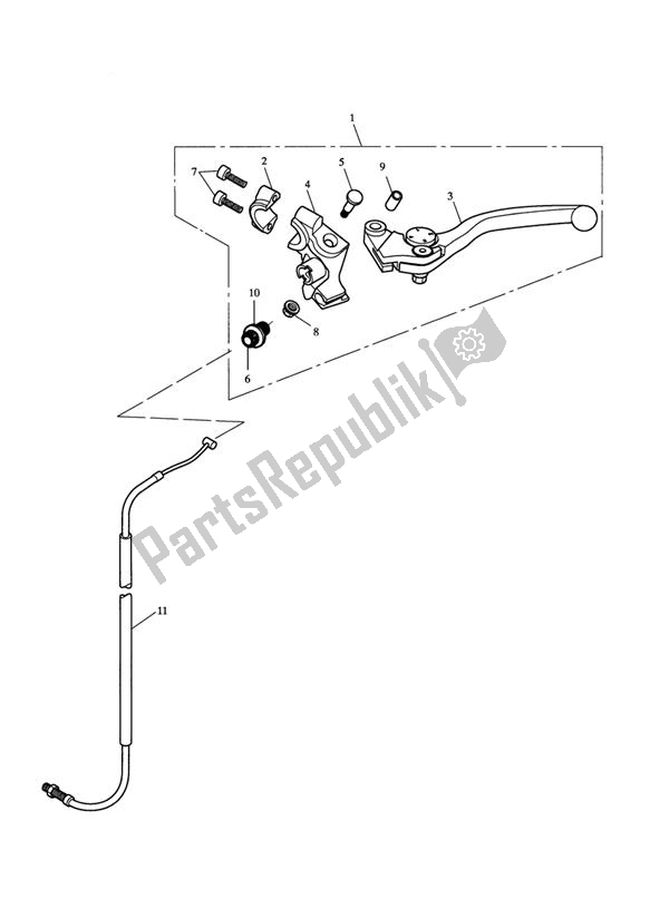 All parts for the Clutch Controls 210262 > of the Triumph Daytona 955I VIN: > 132513 2002 - 2005