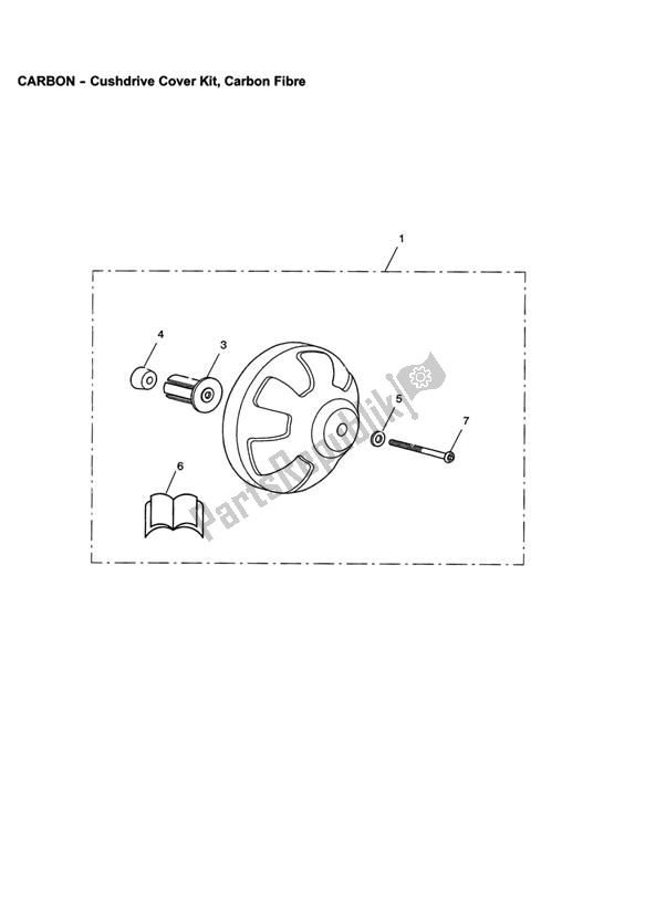 Todas las partes para Cushdrive Cover Kit, Carbon Fibre de Triumph Daytona 955I VIN: > 132513 2002 - 2005