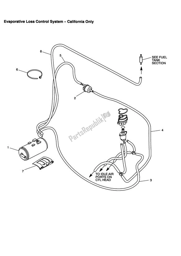 Todas las partes para Evaporative Loss Equipment California Only de Triumph Daytona 955I VIN: > 132513 2002 - 2005