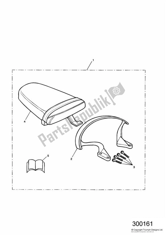 Todas las partes para Grab Rail Kit de Triumph Daytona 955I VIN: > 132513 2002 - 2005