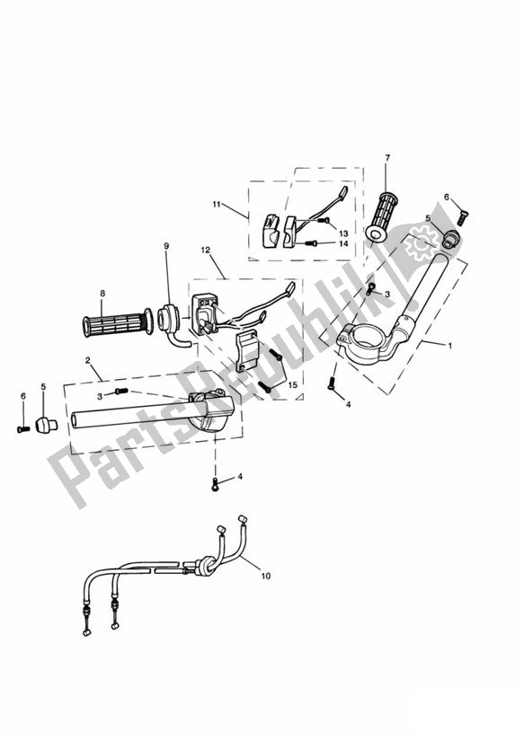 Toutes les pièces pour le Handlebars And Switches du Triumph Daytona 955I VIN: > 132513 2002 - 2005