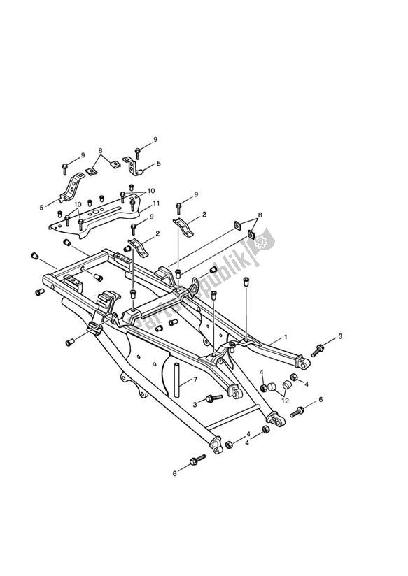 Todas las partes para Rear Sub-frame And Fittings de Triumph Daytona 955I VIN: > 132513 2002 - 2005