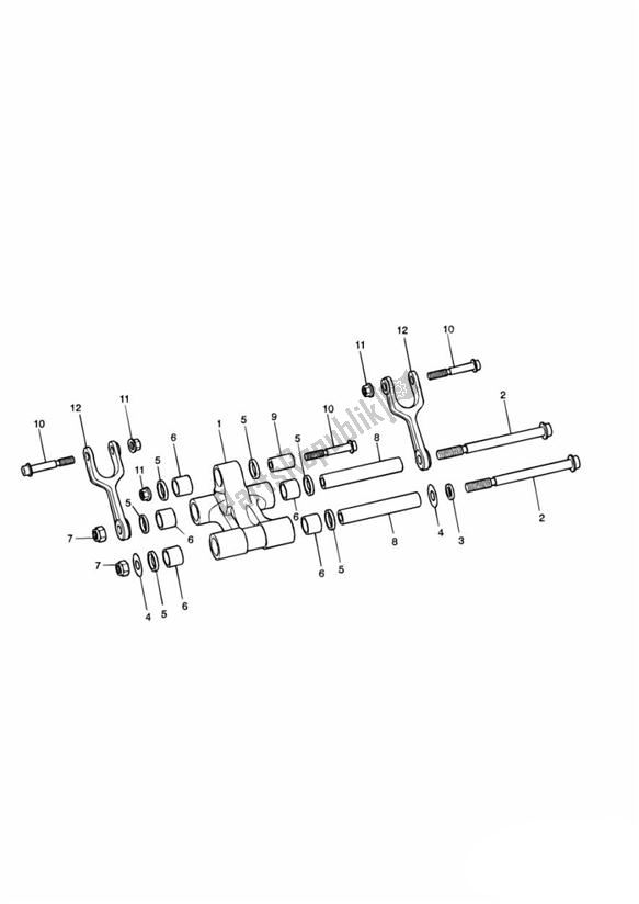 Todas las partes para Rear Suspension Linkage Double Sided Swingarm de Triumph Daytona 955I VIN: > 132513 2002 - 2005