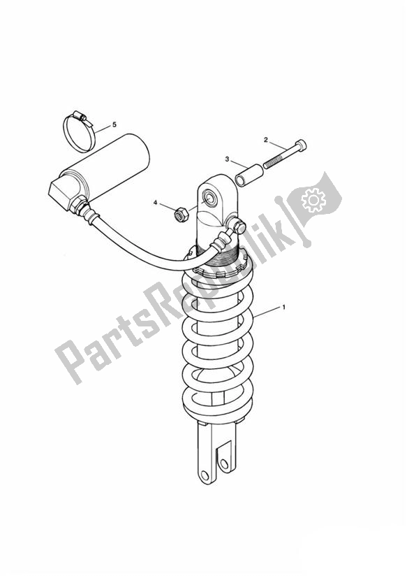 Todas las partes para Rear Suspension Unit Double Sided Swingarm de Triumph Daytona 955I VIN: > 132513 2002 - 2005