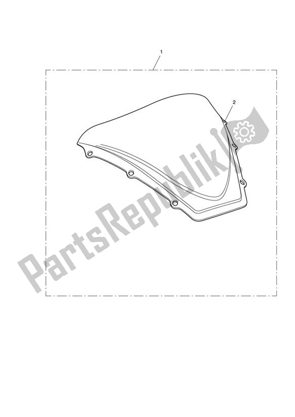 Tutte le parti per il Screen Kit,aero del Triumph Daytona 955I VIN: > 132513 2002 - 2005