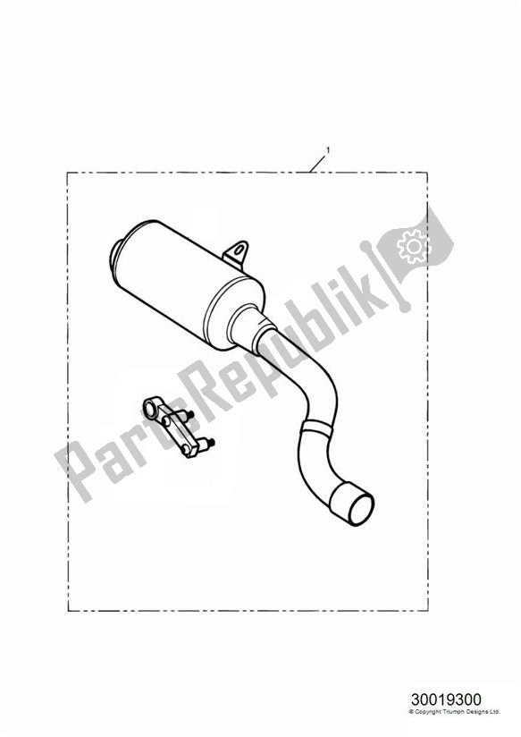 All parts for the Silencer Kit, Ss, Type 1e of the Triumph Daytona 955I VIN: > 132513 2002 - 2005