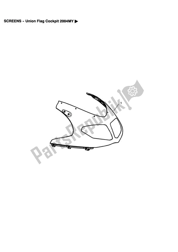 Tutte le parti per il Union Flag Cockpit, 2004my > del Triumph Daytona 955I VIN: > 132513 2002 - 2005