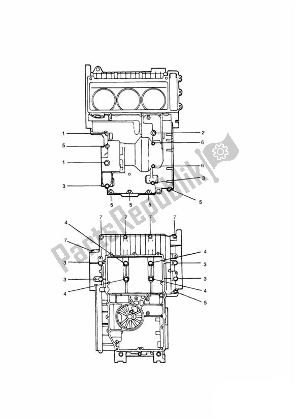 Todas las partes para Crankcase Fixings - Super Iii 3 Cylinder > 9872 de Triumph Daytona 1200, 900 & Super III 1992 - 1995