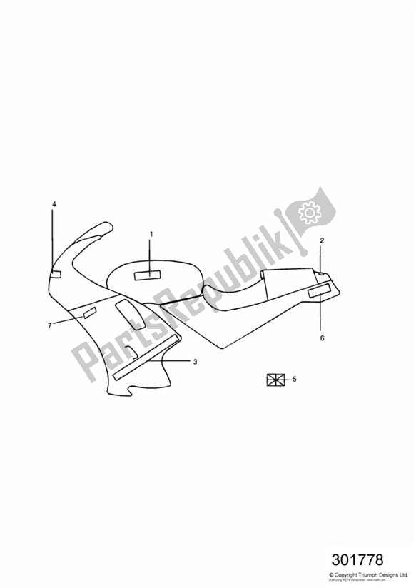 Todas las partes para Decals Racing Yellow - Super Iii de Triumph Daytona 1200, 900 & Super III 1992 - 1995