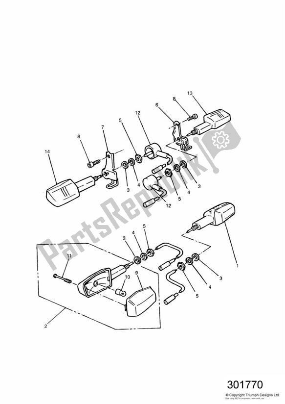 Toutes les pièces pour le Indicateurs du Triumph Daytona 1200, 900 & Super III 1992 - 1995