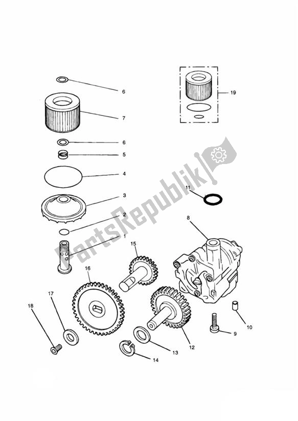 Toutes les pièces pour le Lubrication System du Triumph Daytona 1200, 900 & Super III 1992 - 1995