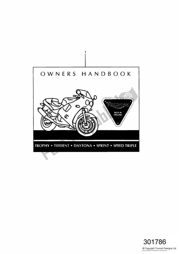 Toutes les pièces pour le Owners Handbook 16922 > > 29155 du Triumph Daytona 1200, 900 & Super III 1992 - 1995
