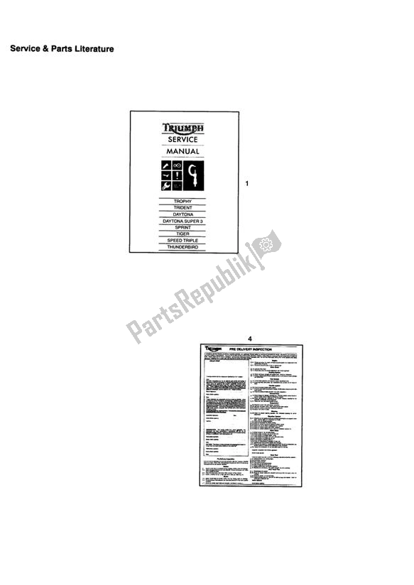 All parts for the Service Literature of the Triumph Daytona 1200, 900 & Super III 1992 - 1995