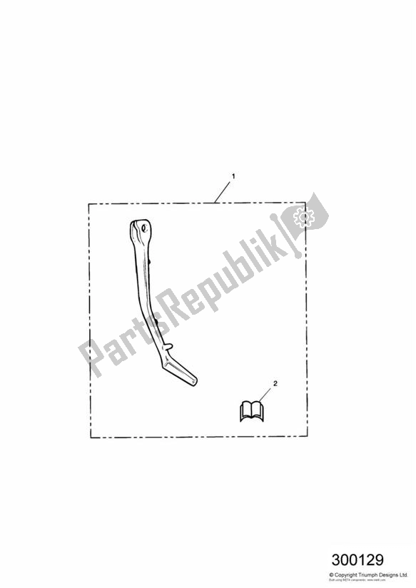 Alle onderdelen voor de Chrome Side Stand van de Triumph Legend TT 885 1999 - 2001