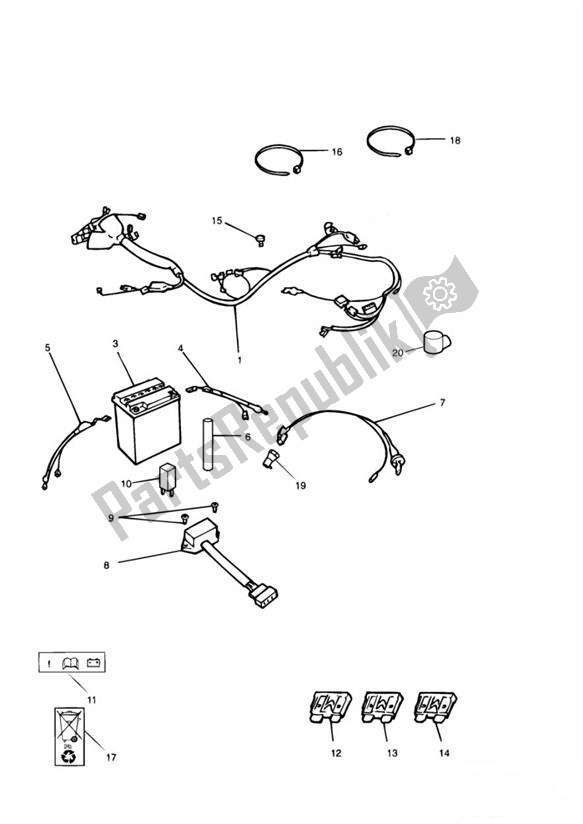 Todas las partes para Equipo Eléctrico de Triumph Legend TT 885 1999 - 2001