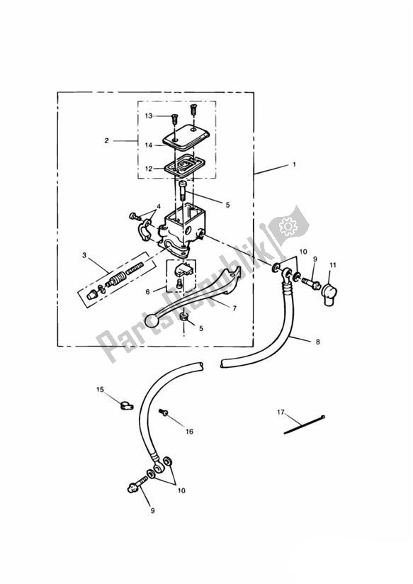 Toutes les pièces pour le Maître-cylindre De Frein Avant du Triumph Legend TT 885 1999 - 2001