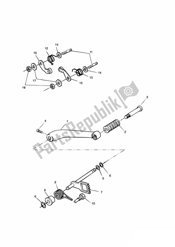 Alle onderdelen voor de Gear Change Pedal van de Triumph Legend TT 885 1999 - 2001