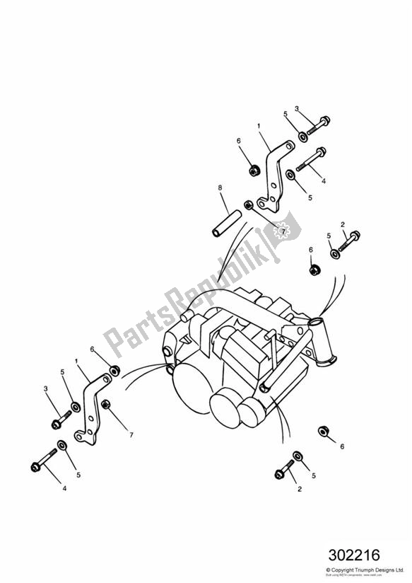 Alle onderdelen voor de Linkage Carrier/engine Mounting Bolts van de Triumph Legend TT 885 1999 - 2001